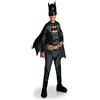 RUBIE'S DC Ufficiale - Batman - Costume Classico per Bambini, Taglia 9-10 Anni, Costume con Tuta Stampata, Cintura, Copriscarpe, Mantello Staccabile e Maschera,