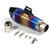 Shkalacar Silenziatore di Scarico per Moto, 1,5-2 '' Tubi di Scarico universali Silenziatore Tubo di Coda Resistente alle Alte Temperature per Moto Yamaha ATV ZX6R 10R Z900 Z800 R3 R25 R6