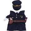 Fdit Costume da poliziotto Abiti con cappello Cane da compagnia Gatto Costumi di Halloween La polizia per la festa di Natale Eventi speciali Costume uniforme con cappello Funny Pet(M)
