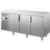 INOX BIM Tavolo Refrigerato Gastronorm a 3 Ante - Gruppo Motore a Sinistra - Temp 0° +8°C - Capacità lt 398