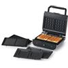 SENYA Piastra per waffle e sandwich maker 3 in 1, waffle, waffle e panini, 3 piastre intercambiabili antiaderenti, conservazione verticale, facile da pulire