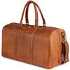 Berliner Bags Borsone Boston Viaggio Palestra Uomo Donna Pelle Duffel Bag | Marrone, Weekender, Weekend, Sportiva, Borsa, Vintage, Cuoio, Vera, 40 Litri, Grande, Spalla, Avventura, Piedini, Zip, Moda