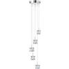 Searchlight Ice Cube 5Lt Multi-Drop Pendant - Metallo cromato e vetro