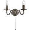 Searchlight Lampada da parete Richmond 2Lt - Metallo ottone anticato