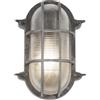 Searchlight Lampada da parete/soffitto ovale Bulkhead per esterni - Nero Argento