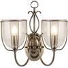 Searchlight Silhouette 2Lt Applique - Ottone anticato e vetro seminato