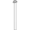 Element System, Set da 4 gambe cilindriche per tavolo, in acciaio, incl. piastra di ancoraggio, lunghezza 90 cm, diametro 60 mm, 4 colori, 11102-00058, Bianco (weiß), 91 cm