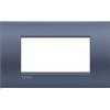 BTicino Placca Livinglight Air 4 Moduli, Blu