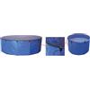 AQUAFORTE - Vasca Flexi Bowl Diametro 90 x H 60, Blu, Pieghevole con Rete di Copertura e Pratica Tasca