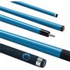 PowerGlide Quanta - Stecca da Biliardo o Biliardo, in Carbonio e Fibra di Vetro, Finitura Ultra Liscia, Impugnatura Opaca, 2 Pezzi con Giunto 50/50, Punta da 13 mm, Misura 144,8 cm, Colore: Blu