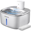 Gimars Fontana per gatti Gimars, fontana per animali domestici in acciaio inossidabile da 108 oz/3,2 l, senza fili, a batteria, distributore automatico di acqua per cani senza fili con sensore di movimento