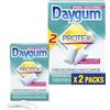 Daygum Protex Chewing Gum, Gomme da Masticare Senza Zucchero, Gusto Menta, con Fluoro, Calcio e Xilitolo, Confenzione da 2 Astucci