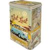 Nostalgic-Art Barattolo per caffè retrò, 1,3 l, VW Bulli - Let's Get Lost | original Volkswagen license product (OLP), scatola in latta, design vintage, Idea regalo per fan di VW Bus