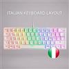 GielleService TASTIERA GAMING MECCANICA MARS MK60 MK60WBRIT Ultracompatta al 60% Illuminazione RGB Switch Antipolvere Tasti Undelete