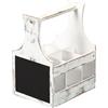 Kesper Porta salse e posate con lavagna/organizzatore da tavolo, materiale: compensato, dimensioni: 20,2 x 16 x 26 cm, colore: bianco | 66276