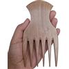 Plai Na Pettine in legno naturale, a denti larghi, realizzato a mano, per capelli spessi, bagnati e ricci, per uomini e donne afroamericani