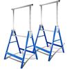 Jopassy Set di 2 cavalletti da lavoro, portata 200 kg, cavalletti pieghevoli in 7 posizioni, altezza regolabile, 80 - 130 cm, in metallo