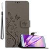 Cadorabo Custodia Libro per Samsung Galaxy J5 2017 in GRIGIO FIORE - in Design di Fiore con Chiusura Magnetica, Funzione Stand e 3 Vani di Carte - Portafoglio Cover Case Wallet Book Etui Protezione