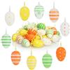 com-four® 36x Uova di Pasqua Dipinte a Mano da Appendere - Decorazioni Pasquali Colorate con Fantastici Motivi - Addobbi di Pasqua Decorative - 6 cm