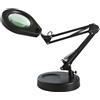 Beyamz - Lampada di Ingrandimento con Base e Morsetto, Lente Illuminata 105 mm 5x, Luce Regolabile (5 Colori, 10 Livelli, 790 LM), Braccio Orientabile Regolabile - Mani Libere per Lavori di Precisione