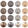 OLYCRAFT Set di 40 bottoni per Blazer in metallo da 15 mm, bottoni a coda vintage a forma di fiore, bottoni in metallo con 1 fori per Blazer Suit, cappotto uniforme e giacca, 4 colori