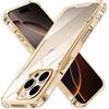 iVoler Anti Ingiallimento Chiaro Cover per iPhone 16 PRO, [Antiurto di Grado Militare] Custodia Trasparente per Assorbimento degli Urti con Paraurti in TPU Morbido Sottile Protettiva Case - Oro