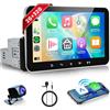 Rimoody 2G+32G Wireless Carplay Android 13 Autoradio 1 Din con Android Auto Navi GPS WiFi 7 Pollici Touchscreen Autoradio con Mirror Link Bluetooth FM Radio EQ/DAB Controllo del volante Telecamera Posteriore
