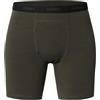 ACUSHLA Boxer da uomo in lana merino, traspirante, morbido, controllo degli odori, intimo intimo a gamba lunga e boxer, Verde militare, Small