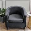 Highdi Copripoltrona in Velluto Elasticizzato Chesterfield 1 Posto, Copridivano Universale Lavabile Rimovibile AntiGraffio per Bar Soggiorno Camera da Letto Reception (Grigio Scuro)