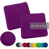 heimtexland ® Set di 2 cuscini per sedia, in feltro, per sedia, tipo 631, 35 x 35 cm, colore viola