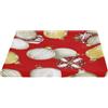 SaRani Telo Arredo Copritutto Gran Foulard Copriletto Copridivano Fantasia Natale Rosso (Palline rosse)
