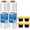 ADHES TAPE PURSUIT OF PERFECTION ADHES TAPE Pellicola Imballaggio Trasparente 380mm x 305m, 2 roll Plastica Pellicola Protettiva, Pellicola per Imballaggio Per Pallet e Pellicola Termoretraibile, Traslochi Stretch Shrink Wrap