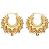 Old English Jewellers Orecchini a cerchio in oro giallo 9 kt su argento stile vittoriano zingaro creolo, 20 mm, Argento sterling