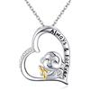ONEFINITY Scimmia/Elefanti/bradio/volpe/collana di pollo in argento sterling 925 ciondolo animale carino gioielli regali per le donne, Argento sterling, Non pietra preziosa