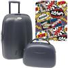 WELL HOME MOBILIARIO & DECORACIÓN WELL HOME MOBILIARI & DECORACIÓN Set di valigie trolley + beauty case abs inclusa custodia protettiva, multicolore, Boom