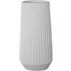 DRW Vaso in resina bianca granulata 45x45x90 cm
