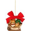 THUN, Addobbo Natalizio Slitta con Cerbiatto Amy in Ceramica, Collezione Magia del Natale, Addobbo Natalizio da Collezione, Idea Regalo per Natale, 6,5 x 4 x 5 cm