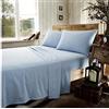 GC GAVENO CAVAILIA Lenzuolo con Angoli in Flanella Tinta Unita, Facile da Pulire, 100% Cotone Spazzolato, Accessorio di Lusso, Biancheria da Letto Morbida e Accogliente, Blu, Lenzuolo Matrimoniale