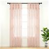 Lush Decor Tenda per finestra in cotone testurizzato macramè, pannello singolo, 101,6 x 213,4 cm (larghezza x lunghezza), tenda da porta, divisorio, decorazione per matrimoni o pareti, tenda bohémien,