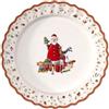Villeroy & Boch - Toy's Delight Scodella da Portata Rosso e Bianco, Adatto per Microonde, Piatto da Portata Natalizio, Vassoio Rotondo, Piatto Natale, Decorazione Natalizie, Porcellana Premium