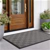 LEKEEPGO Zerbino Ingresso Esterno ed Interno 80x120cm, Tappeto da Esterno Assorbente Drenante, Tappeto Ingresso Interno Antiscivolo, Tappeti da Esterno Lavabile, Grigio