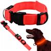 Genérico Collare LED luminoso per cani - lunghezza regolabile | collare di sicurezza e visibilità - 3 modalità di luce - comodo da indossare, taglia BW 36-53 cm (rosso)