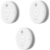 SIEMENS - Siemens Delta reflex - Set completo di 3 rilevatori di fumo 5TC1292-8 Siemens, con batteria da 10 anni, colore: Bianco