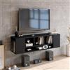 Hanah Home Supporto per TV, melammina, Nero, Taglia Unica