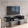 Hanah Home Supporto per TV, melammina, Nero, Taglia Unica