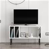 Hanah Home Supporto per TV, melammina, White Dark Grey, Taglia Unica
