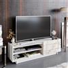 Hanah Home Supporto per TV, melammina, Bianco, Taglia Unica