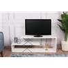 Hanah Home Supporto per TV, melammina, Bianco, Taglia Unica