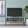 Hanah Home Supporto per TV, melammina, Quercia Bianca, Taglia Unica