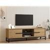 Hanah Home Supporto per TV, melammina, Quercia Zaffiro, Taglia Unica